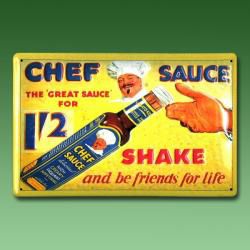 Werbeschild Chef Sauce