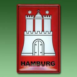 Blechschild Wappen Hamburg