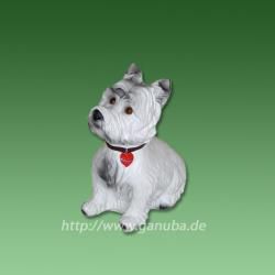 Tierfigur Hund mit Herz - Halsband