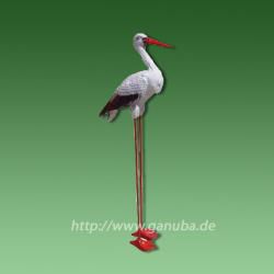 Garten-Figur Storch mit langen Beinen