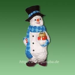 Dekorationsfigur Schneemann mit Geschenken