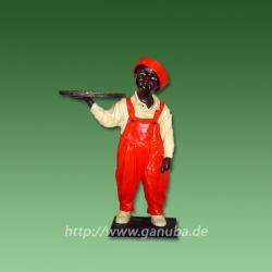 Dekorations-Figur Junge mit Tablett