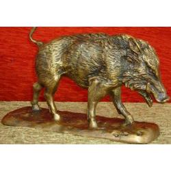 Bronze-Figur Wildschwein