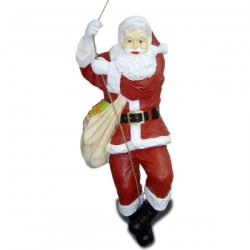 Weihnachts - Figur Galanter Weihnachtsmann mit Tasche