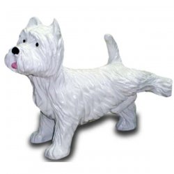 Deko - Figur West - Highland - Terrier hebt sein Bein