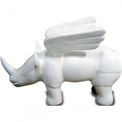 Dekorations - Figur Nashorn mit Flügeln