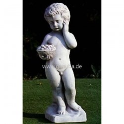 Weiße Garten-Figur Putto Lavi Sx