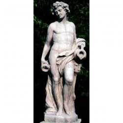 Weiße Garten-Figur Statue - Bacchus