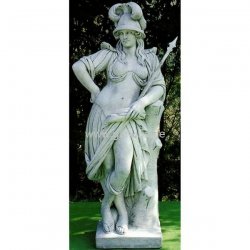 Weiße Gartenfigur Steinguss-Figur - Minerva