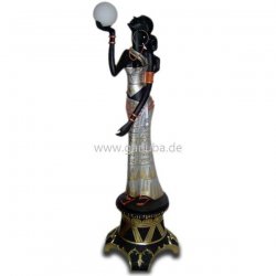 Deko - Figur Orientalische Frau hält Kugel - Lampe