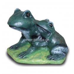 Deko - Figur Liebendes Frosch - Paar auf der Wiese