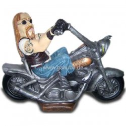 Deko - Figur Hard Rocker auf Motorrad