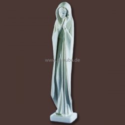 Heiligenfigur Madonna mit gefalteten Händen kl. als Gartenfigur oder Grabschmuck