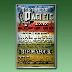 Nostalgie-Werbeblechschild Northern Pacific