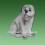 Dekorations - Figur weißer Hund