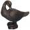 Bronze-Skulptur Putzende Ente