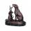 Tier-Figur Jagdhund mit Hase aus Bronze