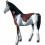 Dekorations - Figur Braun - Weißes Pferd
