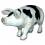 Deko - Figur Freundliches Schwein mit schwarzen Flecken