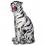 Dekorations - Figur Fauchender, weißer Tiger