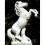 Weiße Gartenfigur Steinguss-Pferd - Cavallo Faver