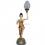 Deko - Figur Colorierte römische Tänzerin mit Fackel - Lampe