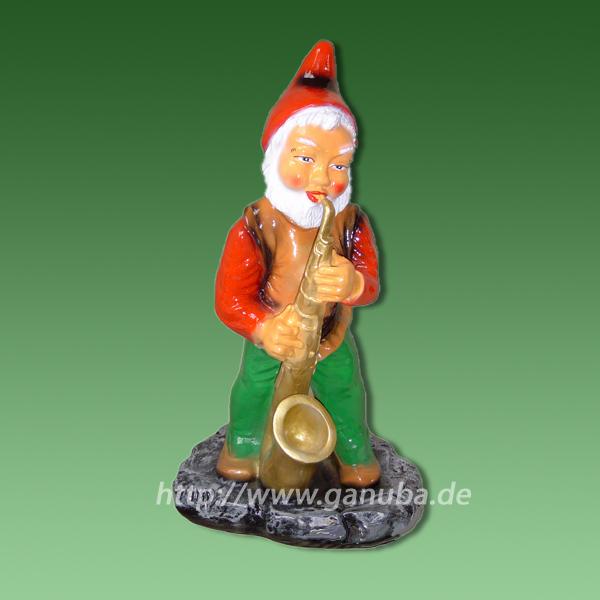 Saxophon Zwerg mit Dekofigur