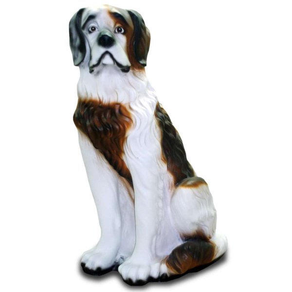 Tier Figur Sitzender Bernhardiner Hund