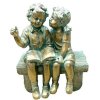 Deko - Figur Kinder sitzen mit B...