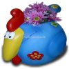 Dekorations - Figur Blumen - Huhn